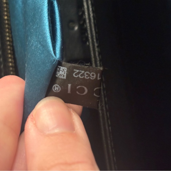 GUCCI GG Ophidia Sherry Line Medium Red Suede & Black Patent Leather Crossbody - Picture 14 of 15